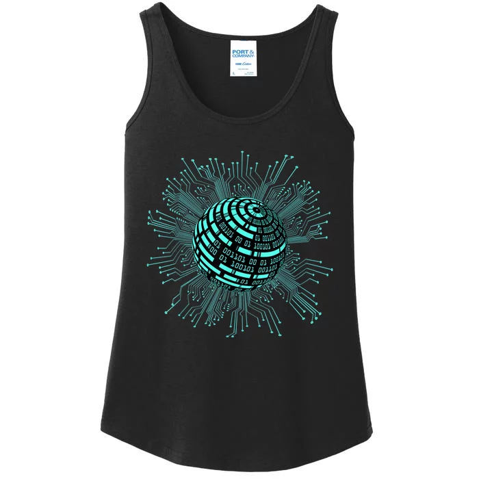 Binary Coding Computer Nerd Geeks Programmer Funny Coding Ladies Essential Tank