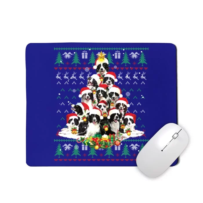 Border Collie Christmas Dog Lover Gift Ugly Sweater Xmas Gift Mousepad