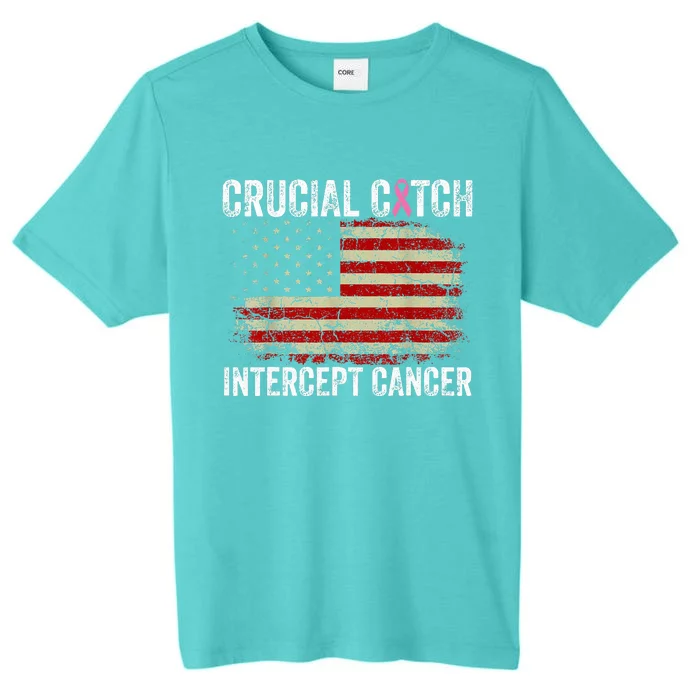 Breast Cancer Crucial A Catch Intercept Cancer ChromaSoft Performance T-Shirt