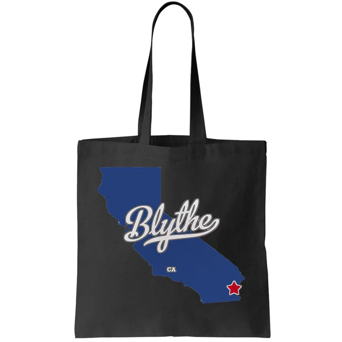 Blythe California CA Map Tote Bag