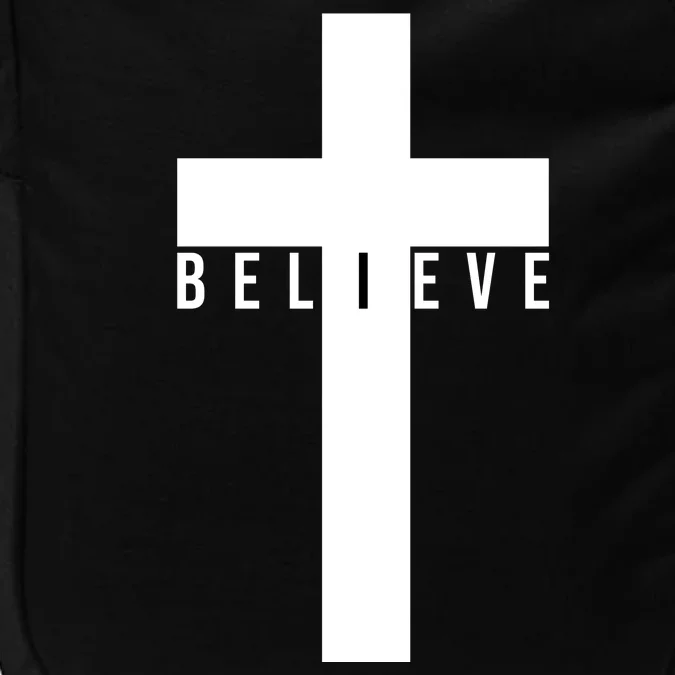 Believe Christian Cross Religious Impact Tech Backpack