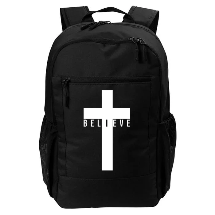 Believe Christian Cross Religious Daily Commute Backpack