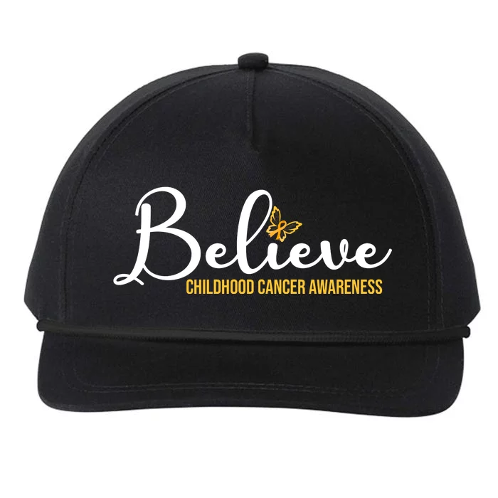 Believe Childhood Cancer Awareness Snapback Five-Panel Rope Hat