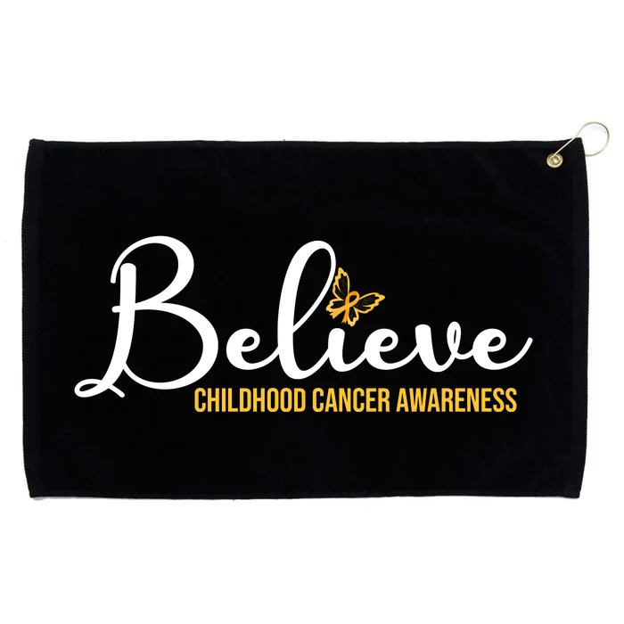 Believe Childhood Cancer Awareness Grommeted Golf Towel