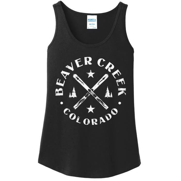 Beaver Creek Colorado Ski Mountain Skiing Skier Ladies Essential Tank