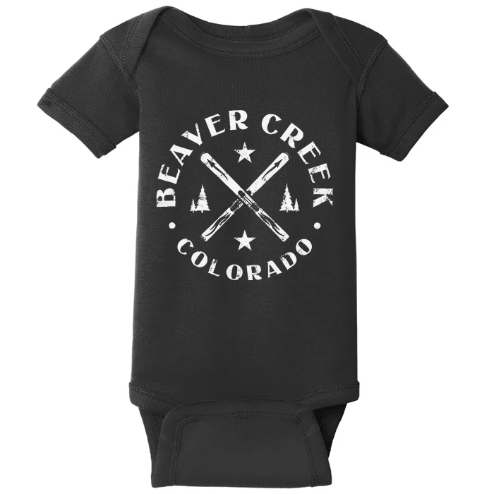 Beaver Creek Colorado Ski Mountain Skiing Skier Baby Bodysuit