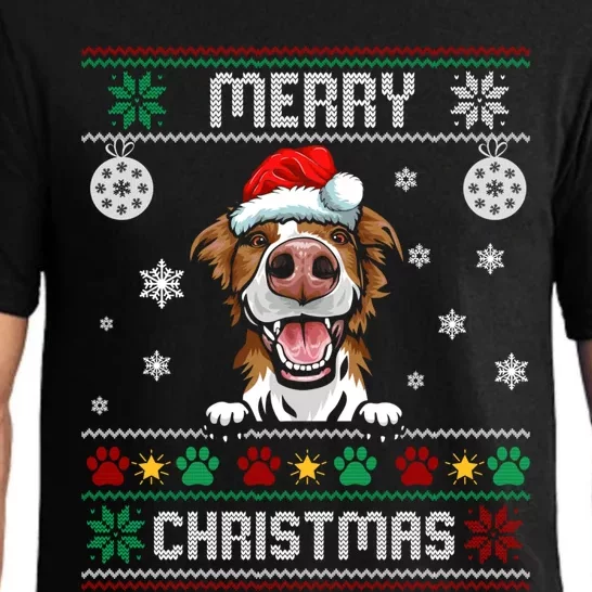 Border Collie Christmas Funny Dog Lover Xmas Ugly Sweater Cool Gift Pajama Set