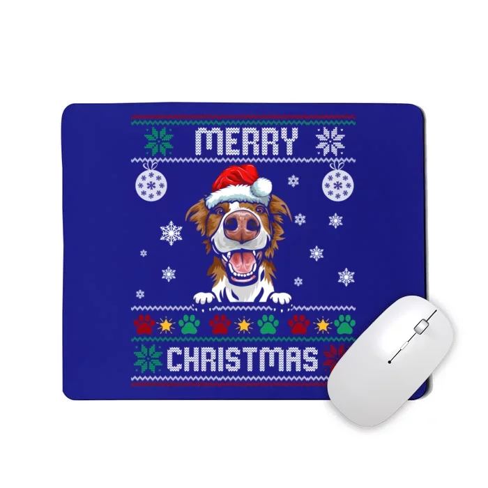 Border Collie Christmas Funny Dog Lover Xmas Ugly Sweater Cool Gift Mousepad