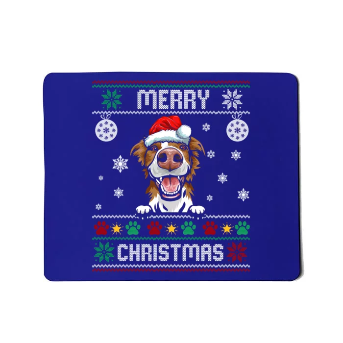 Border Collie Christmas Funny Dog Lover Xmas Ugly Sweater Cool Gift Mousepad