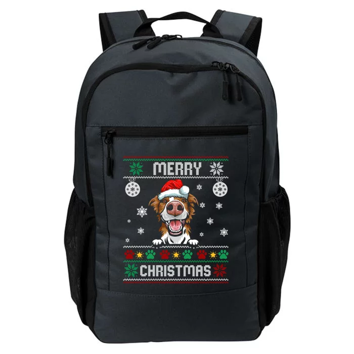 Border Collie Christmas Funny Dog Lover Xmas Ugly Sweater Cool Gift Daily Commute Backpack