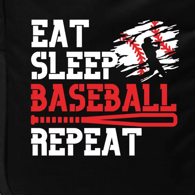 Baseball Custom Coach Eat Sleep Baseball Repeat Cool Gift Impact Tech Backpack