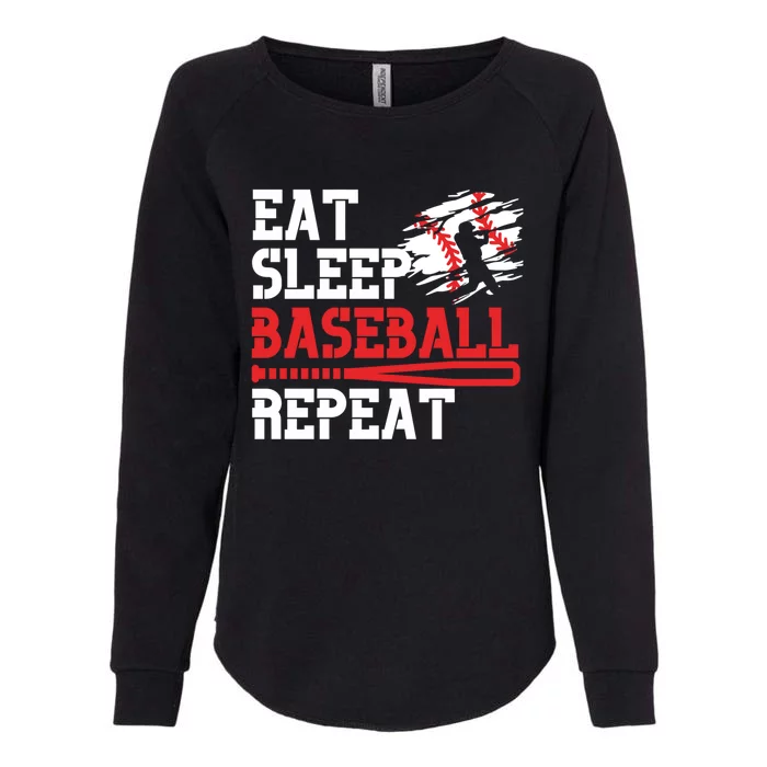 Baseball Custom Coach Eat Sleep Baseball Repeat Cool Gift Womens California Wash Sweatshirt