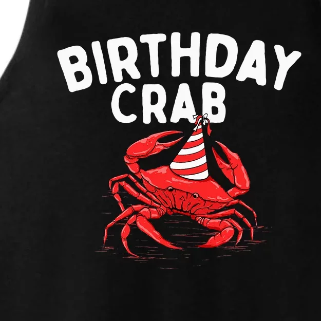 Birthday Crab Crustacean Animal Lover Beach Seafood Ladies Tri-Blend Wicking Tank