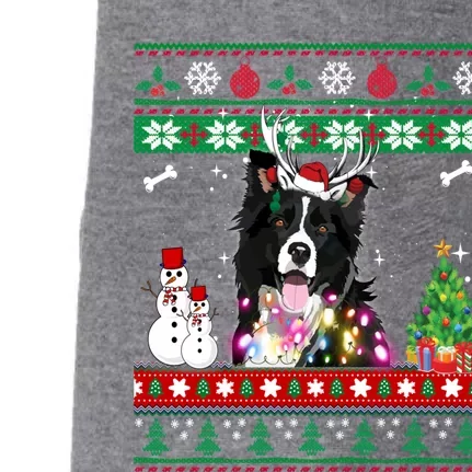 Border Collie Christmas Lights Funny Xmas Dog Gift Doggie 3-End Fleece Hoodie