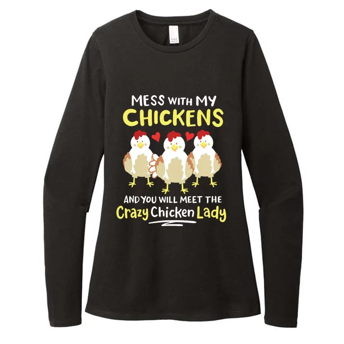 Backyard Crazy Chicken Lady Womens Farmer Womens CVC Long Sleeve Shirt