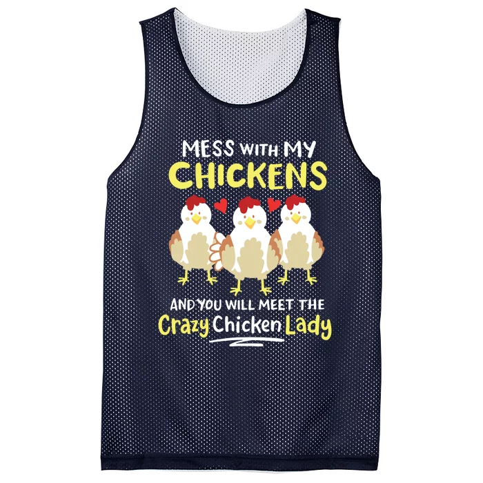 Backyard Crazy Chicken Lady Womens Farmer Mesh Reversible Basketball Jersey Tank