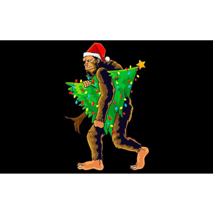 Bigfoot Carrying Christmas Tree Sasquatch Believer Pajama Bumper Sticker