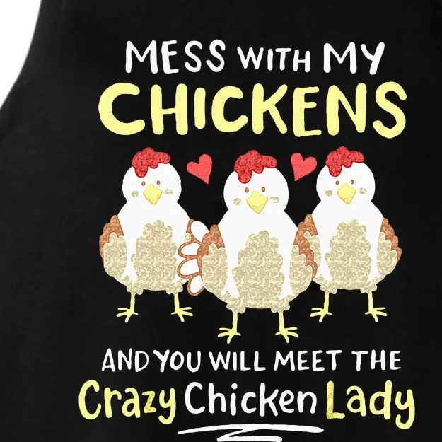 Backyard Crazy Chicken Lady Farmer Ladies Tri-Blend Wicking Tank