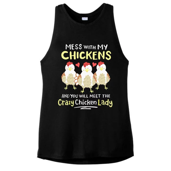 Backyard Crazy Chicken Lady Farmer Ladies Tri-Blend Wicking Tank