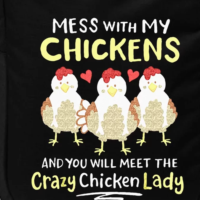 Backyard Crazy Chicken Lady Farmer Impact Tech Backpack