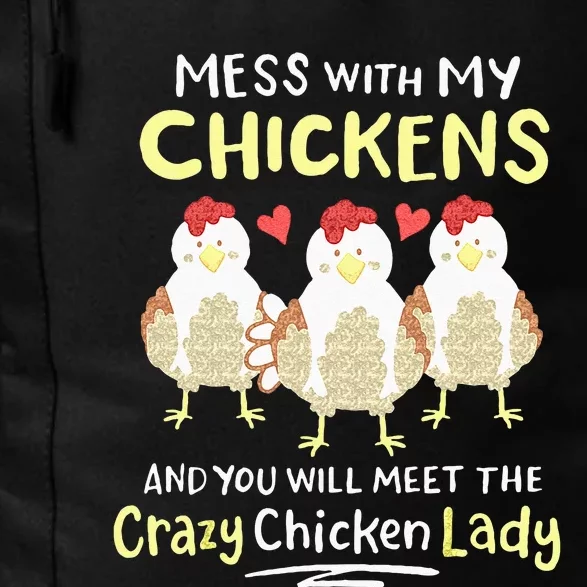 Backyard Crazy Chicken Lady Farmer Daily Commute Backpack