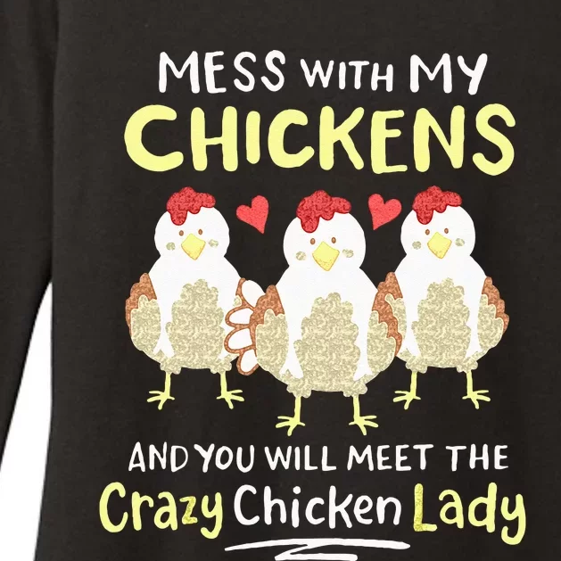 Backyard Crazy Chicken Lady Farmer Womens CVC Long Sleeve Shirt