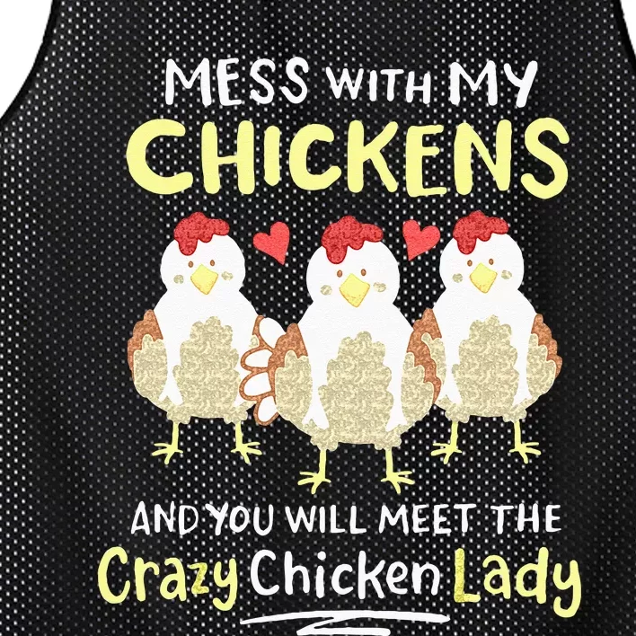 Backyard Crazy Chicken Lady Farmer Mesh Reversible Basketball Jersey Tank