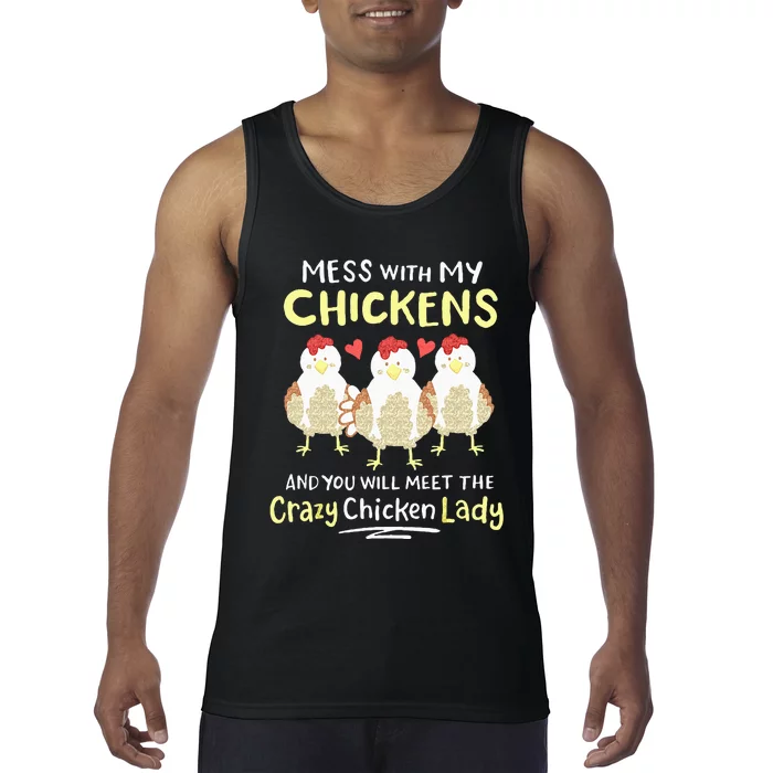 Backyard Crazy Chicken Lady Farmer Tank Top