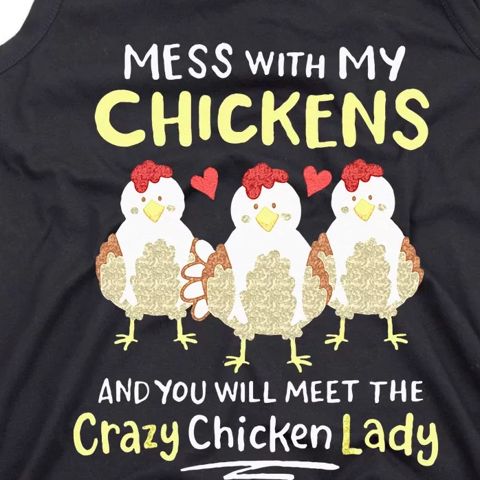 Backyard Crazy Chicken Lady Farmer Tank Top