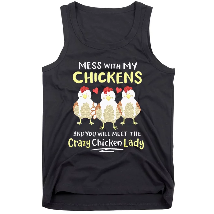 Backyard Crazy Chicken Lady Farmer Tank Top