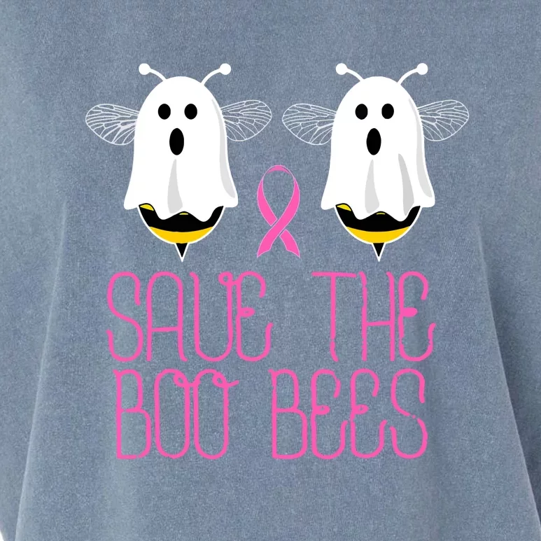 Breast Cancer Cute Halloween Save The Boobees Boo Bees Gift Garment-Dyed Women's Muscle Tee