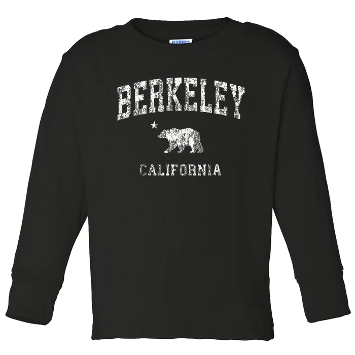 Berkeley California Ca Vintage Distressed Toddler Long Sleeve Shirt