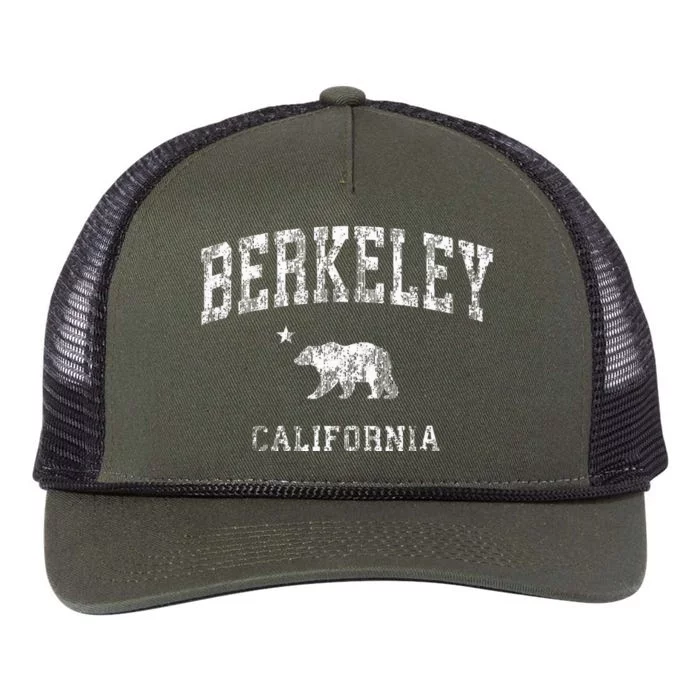 Berkeley California Ca Vintage Distressed Retro Rope Trucker Hat Cap