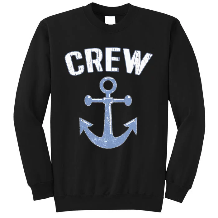 Boating Captain Crew Pontoon Nautical Gift Sailing Anchor Tall Sweatshirt