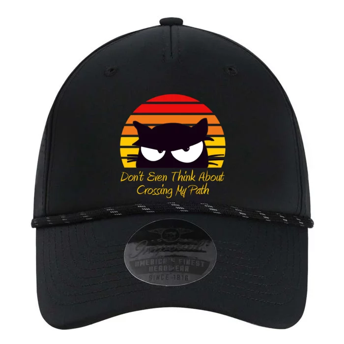 Black Cat Crossing His Path Funny Novelty Gift Performance The Dyno Cap