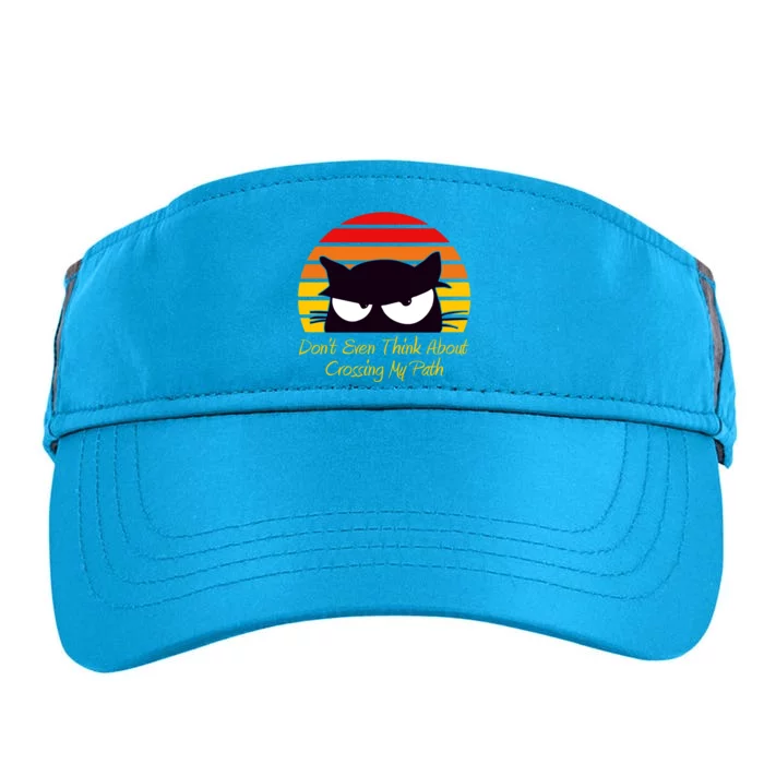 Black Cat Crossing His Path Funny Novelty Gift Adult Drive Performance Visor