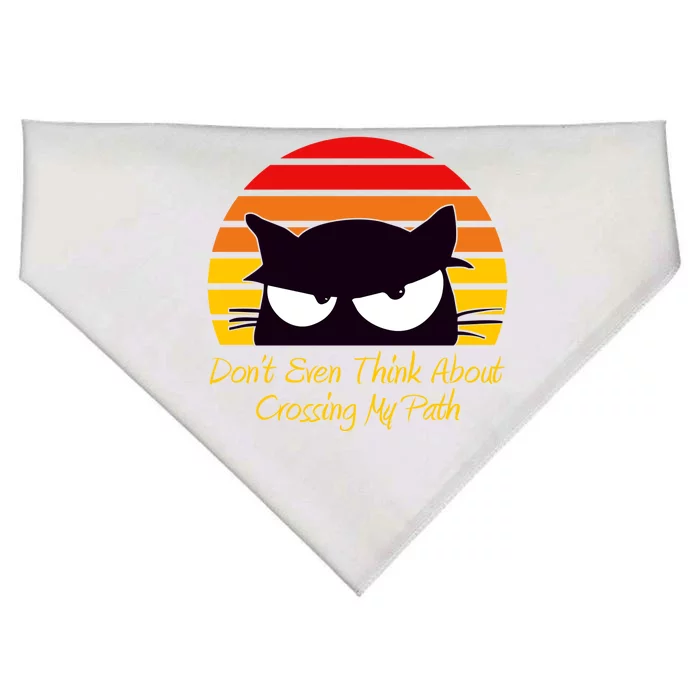 Black Cat Crossing His Path Funny Novelty Gift USA-Made Doggie Bandana