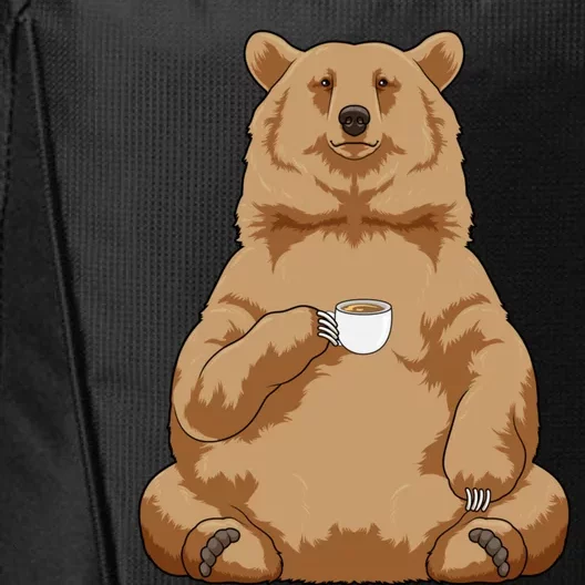 Bear Coffee Cup Gift City Backpack