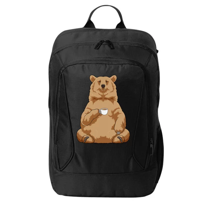 Bear Coffee Cup Gift City Backpack