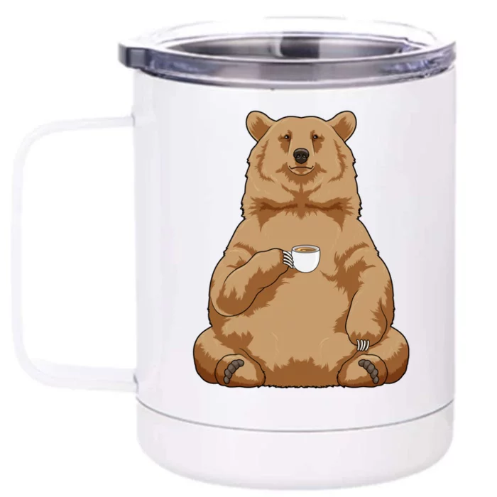 Bear Coffee Cup Gift Front & Back 12oz Stainless Steel Tumbler Cup