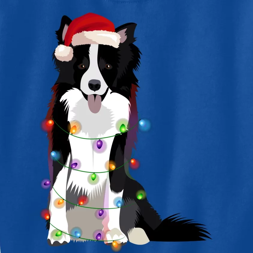 Border Collie Christmas Lights Xmas Dog Lover Cute Gift Kids Sweatshirt