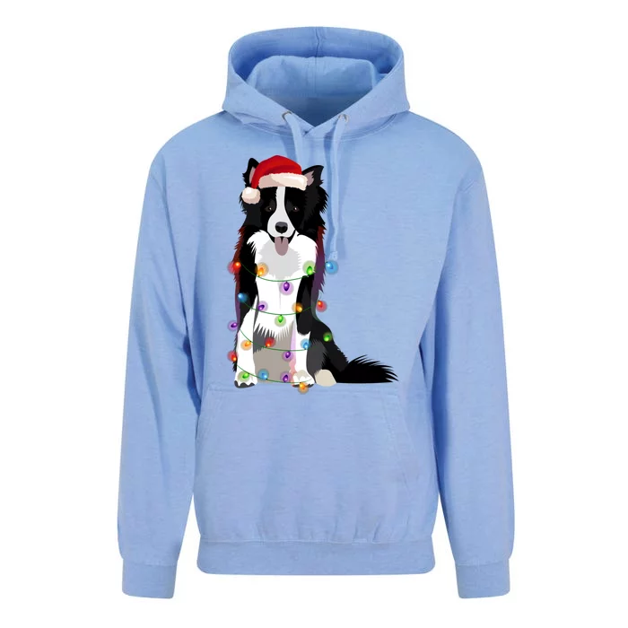 Border Collie Christmas Lights Xmas Dog Lover Cute Gift Unisex Surf Hoodie