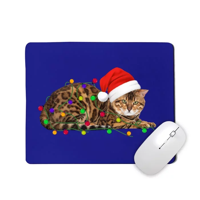 Bengal Cat Christmas Lights Xmas Cat Lover Great Gift Mousepad