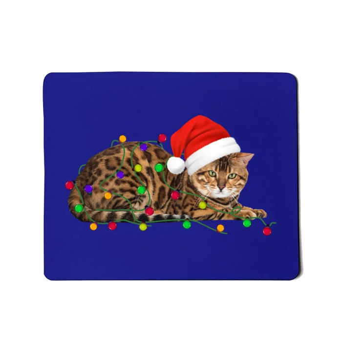 Bengal Cat Christmas Lights Xmas Cat Lover Great Gift Mousepad