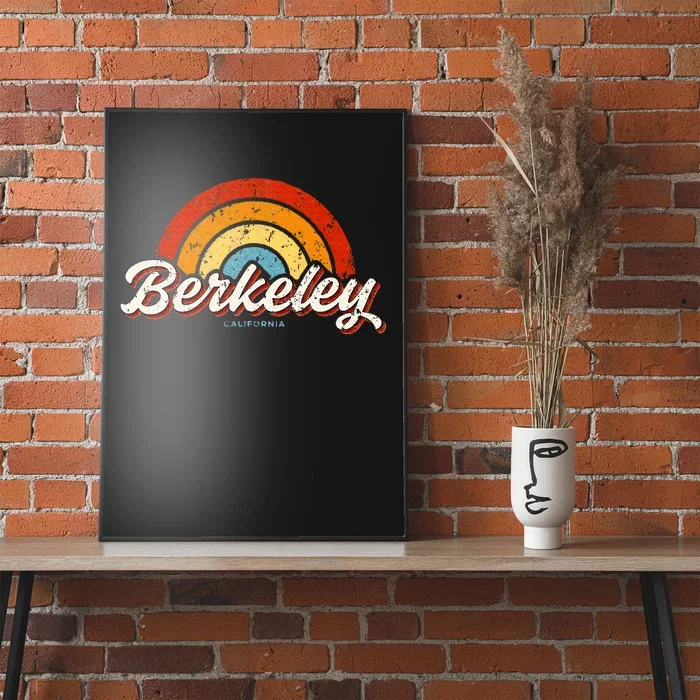 Berkeley California Ca Vintage Rainbow Retro 70s Poster