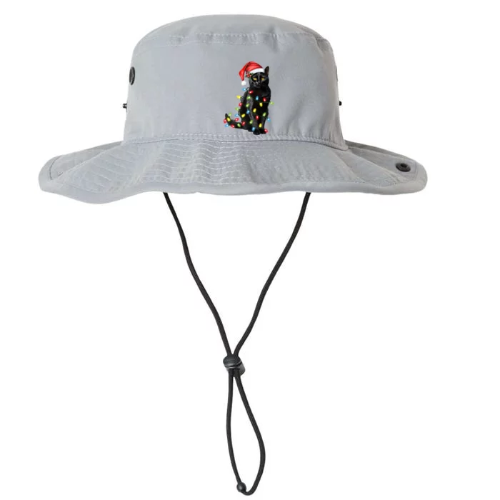 Black Cat Christmas Light Cats Lover Xmas Gift Legacy Cool Fit Booney Bucket Hat