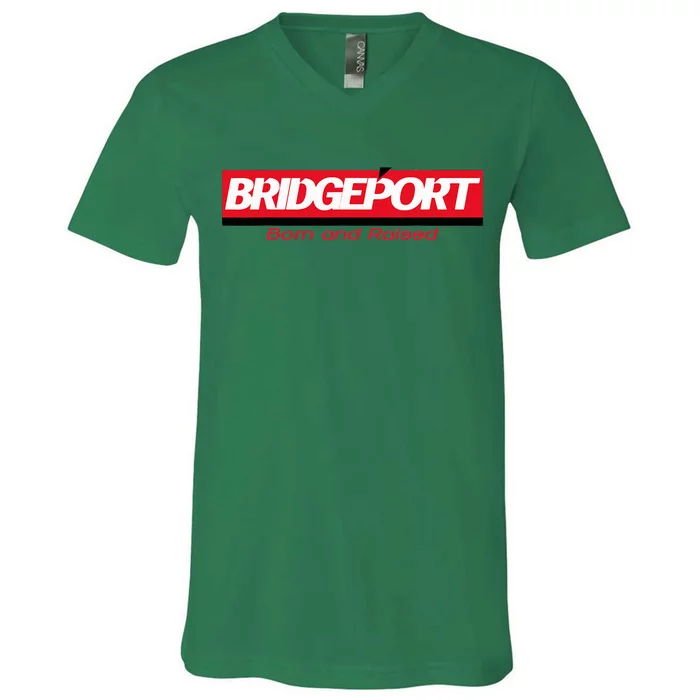 Bridgeport Connecticut Caldor Born And Raised V-Neck T-Shirt