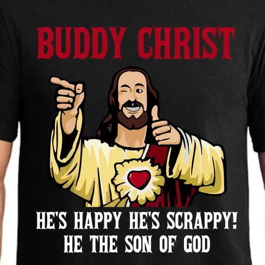 Buddy Christ Christmas Cool Jesus Religious Christian Pajama Set