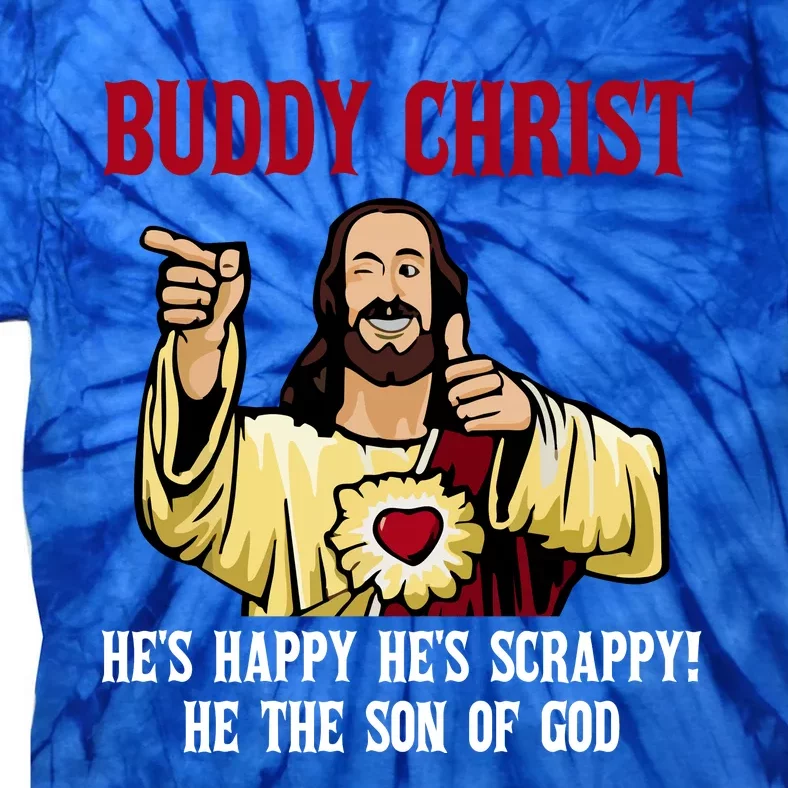 Buddy Christ Christmas Cool Jesus Religious Christian Tie-Dye T-Shirt