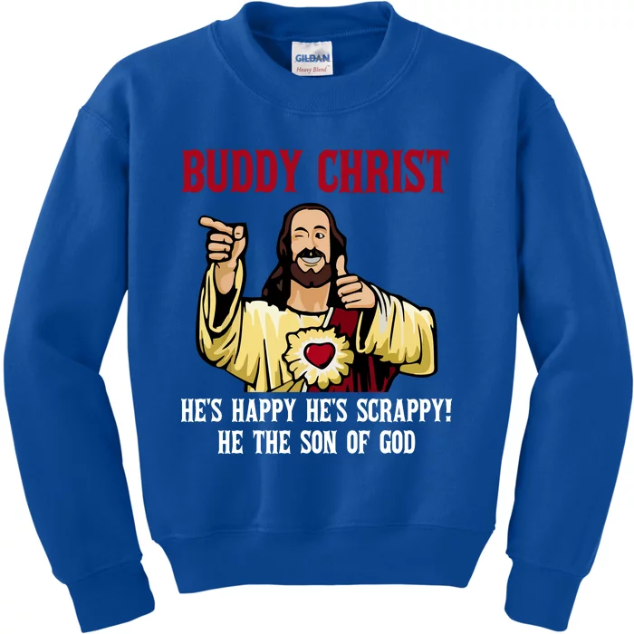 Buddy Christ Christmas Cool Jesus Religious Christian Kids Sweatshirt